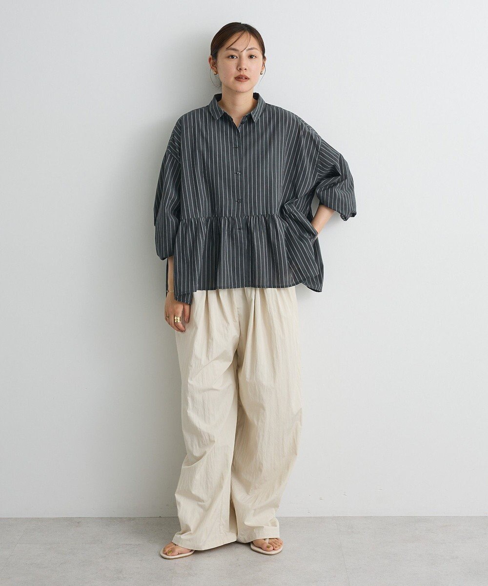 CRAFT STANDARD BOUTIQUE ペプラム長袖ブラウス 