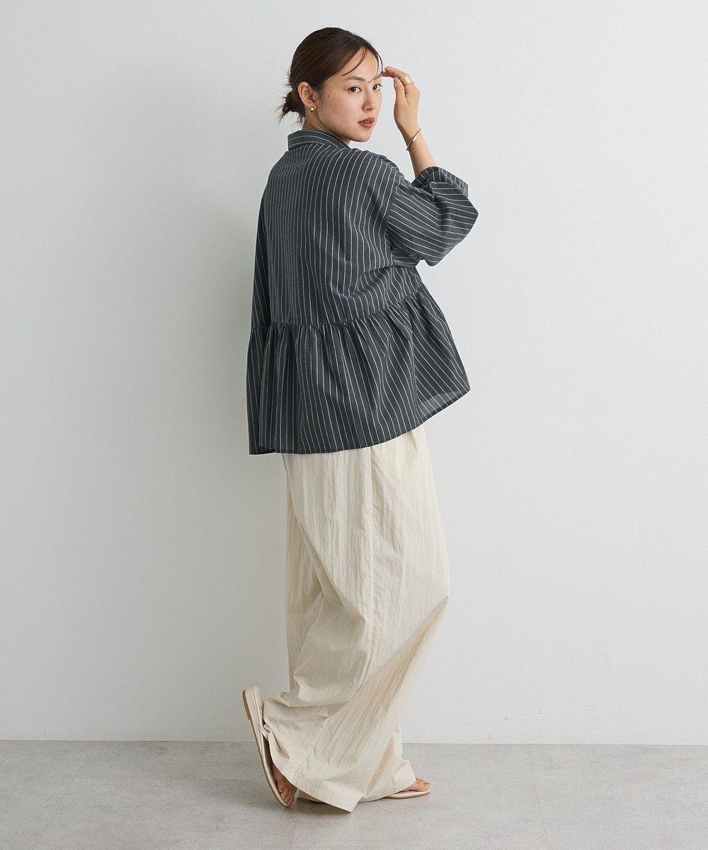 CRAFT STANDARD BOUTIQUE ペプラム長袖ブラウス 