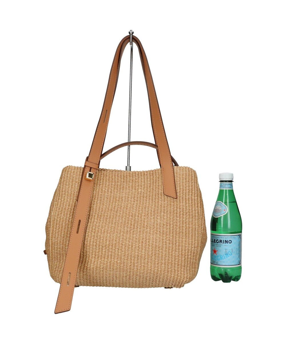 INTER-CHAUSSURES 【LORISTELLA】ラフィアデイリー トートバッグレザーハンドル 