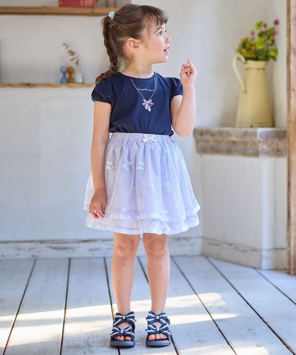 ANY KIDS リボン チュールスカート 