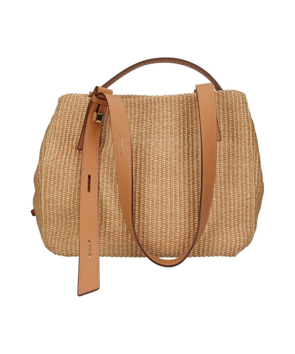 INTER-CHAUSSURES 【LORISTELLA】ラフィアデイリー トートバッグレザーハンドル 