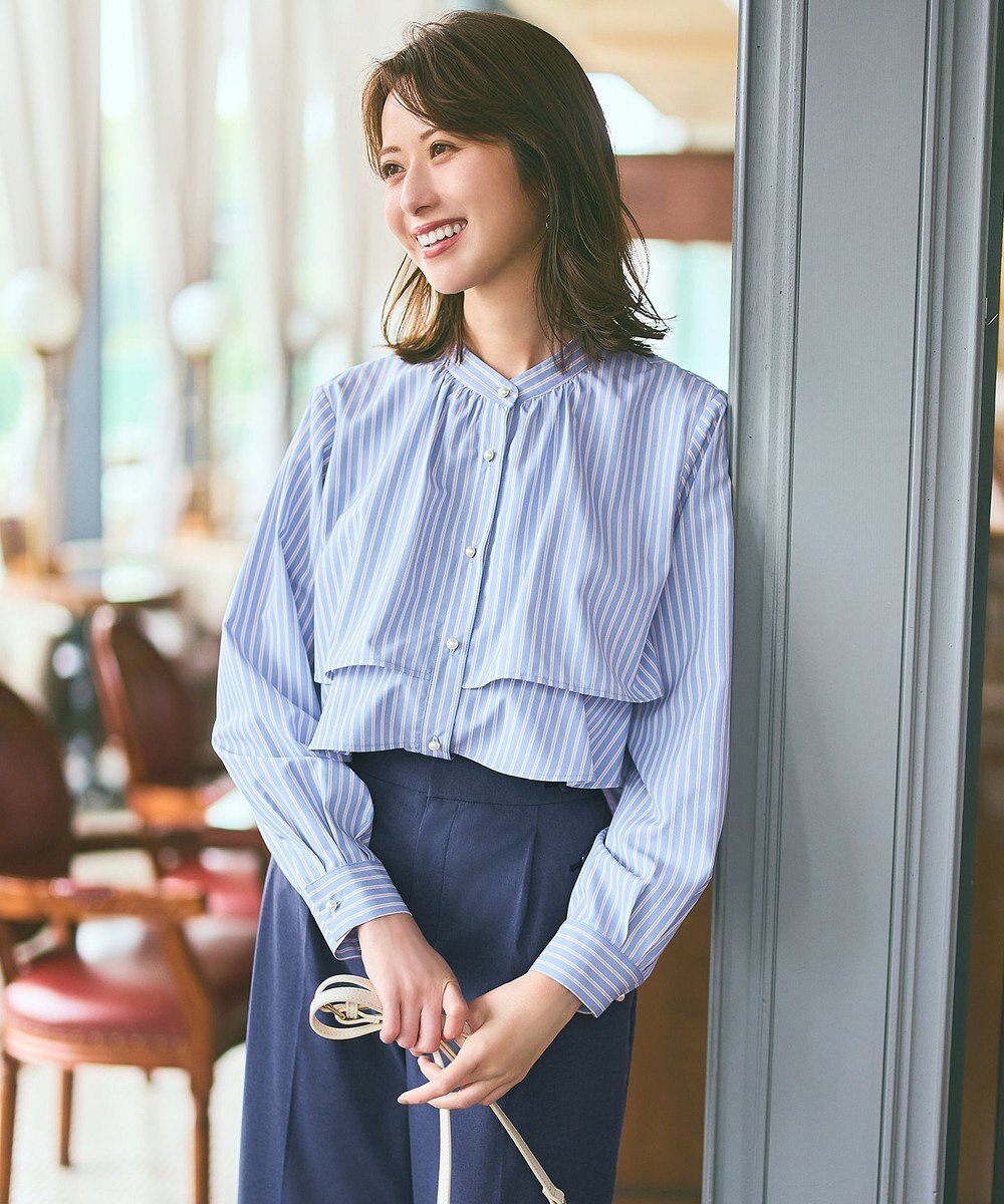 ANY SIS L 【洗える】ラッフルレイヤード ブラウス 