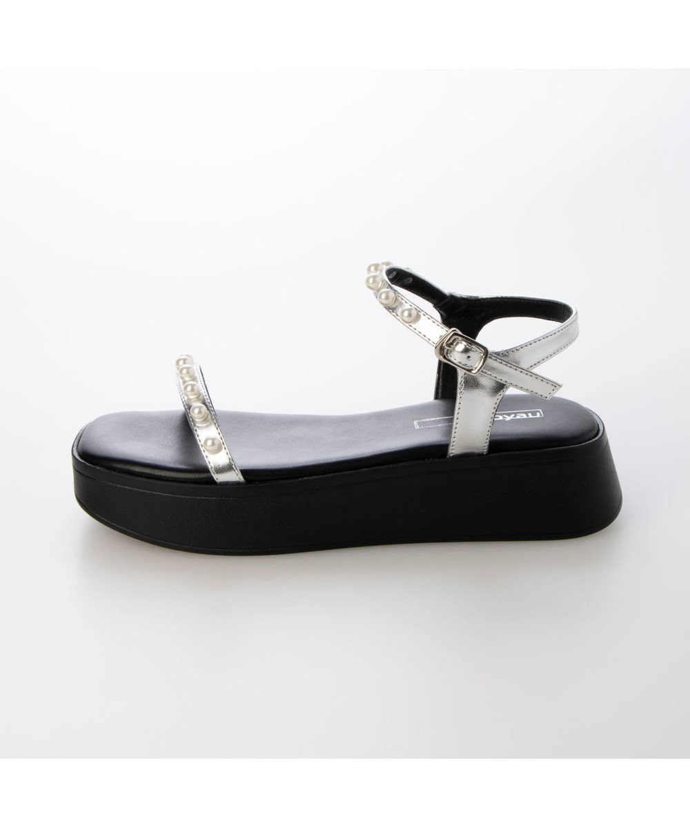 MODE ET JACOMO <noyau>パールデザイン厚底スポーツサンダル 