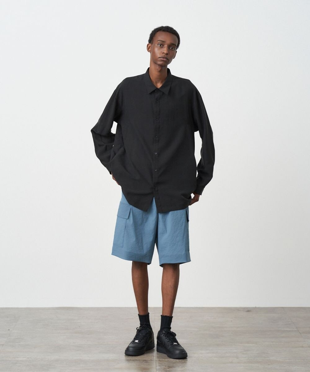 ATON KYOTO TSURIZOME SILK | オーバーサイズシャツ - UNISEX 