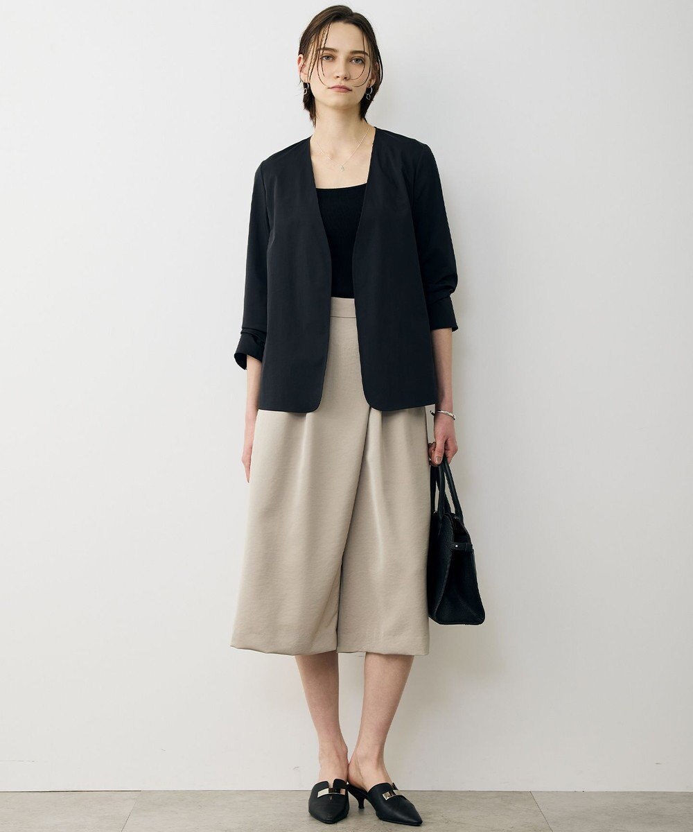 ICB L ワッシャーダルサテン ニーショーツ 