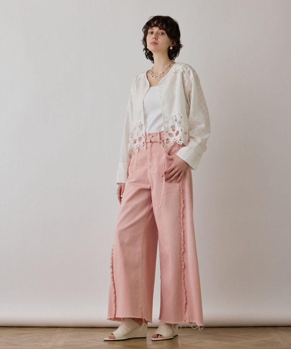 GRACE CONTINENTAL フリンジバギーパンツ 