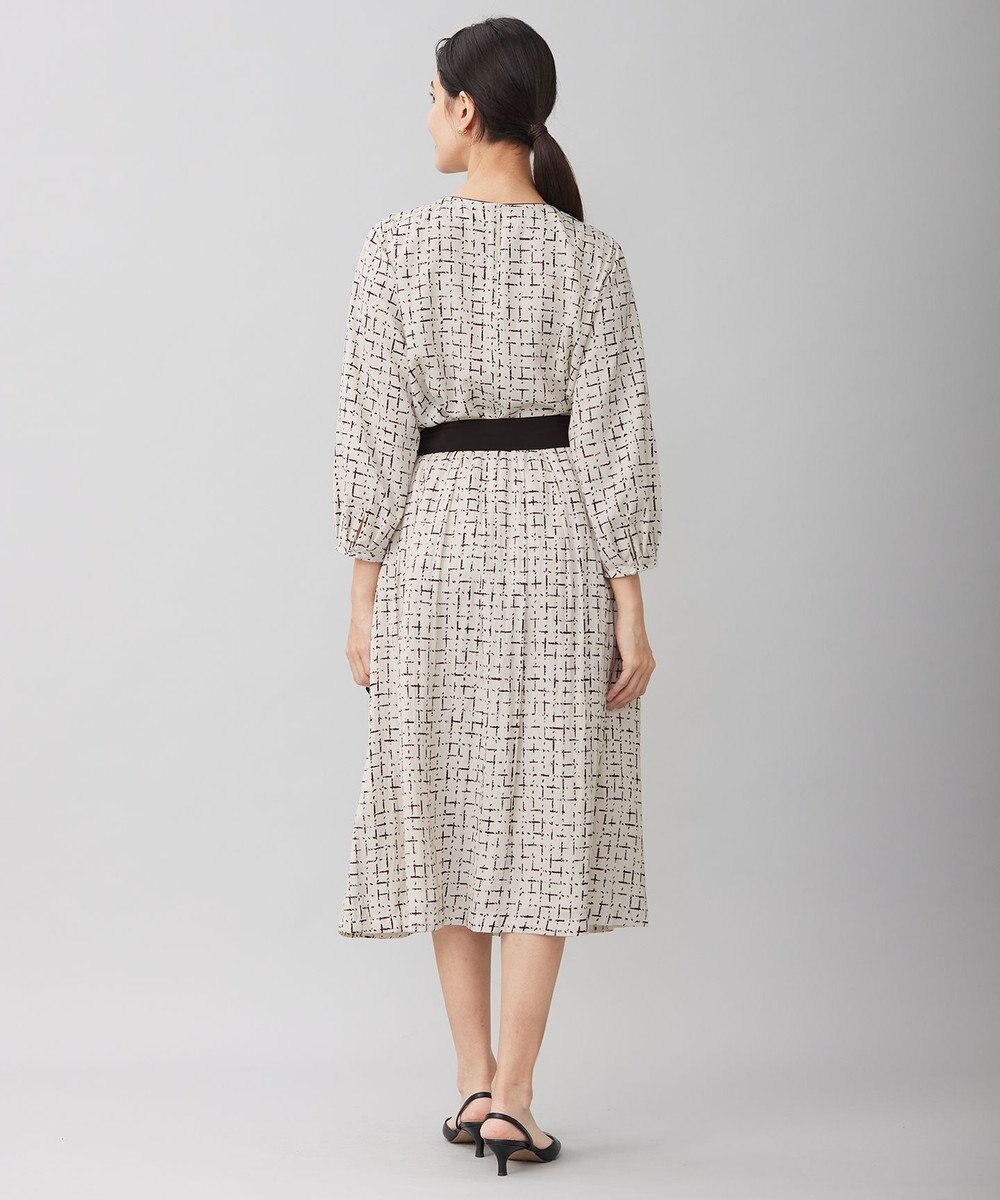 自由区 L 【セットアップ対応・洗える】スクラッチチェックプリント ブラウス 