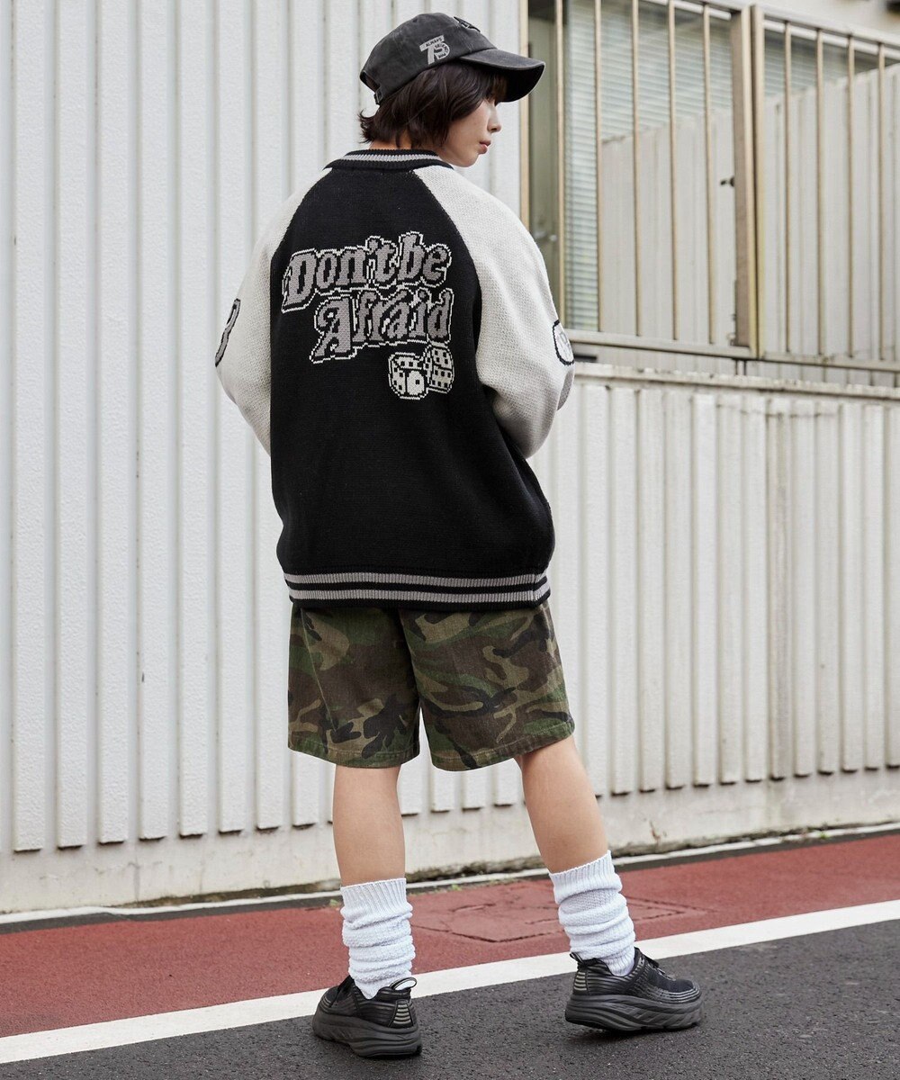 WEGO 【ユニセックス着用ITEM/MLサイズ展開】ジャガードニットスタジャン 