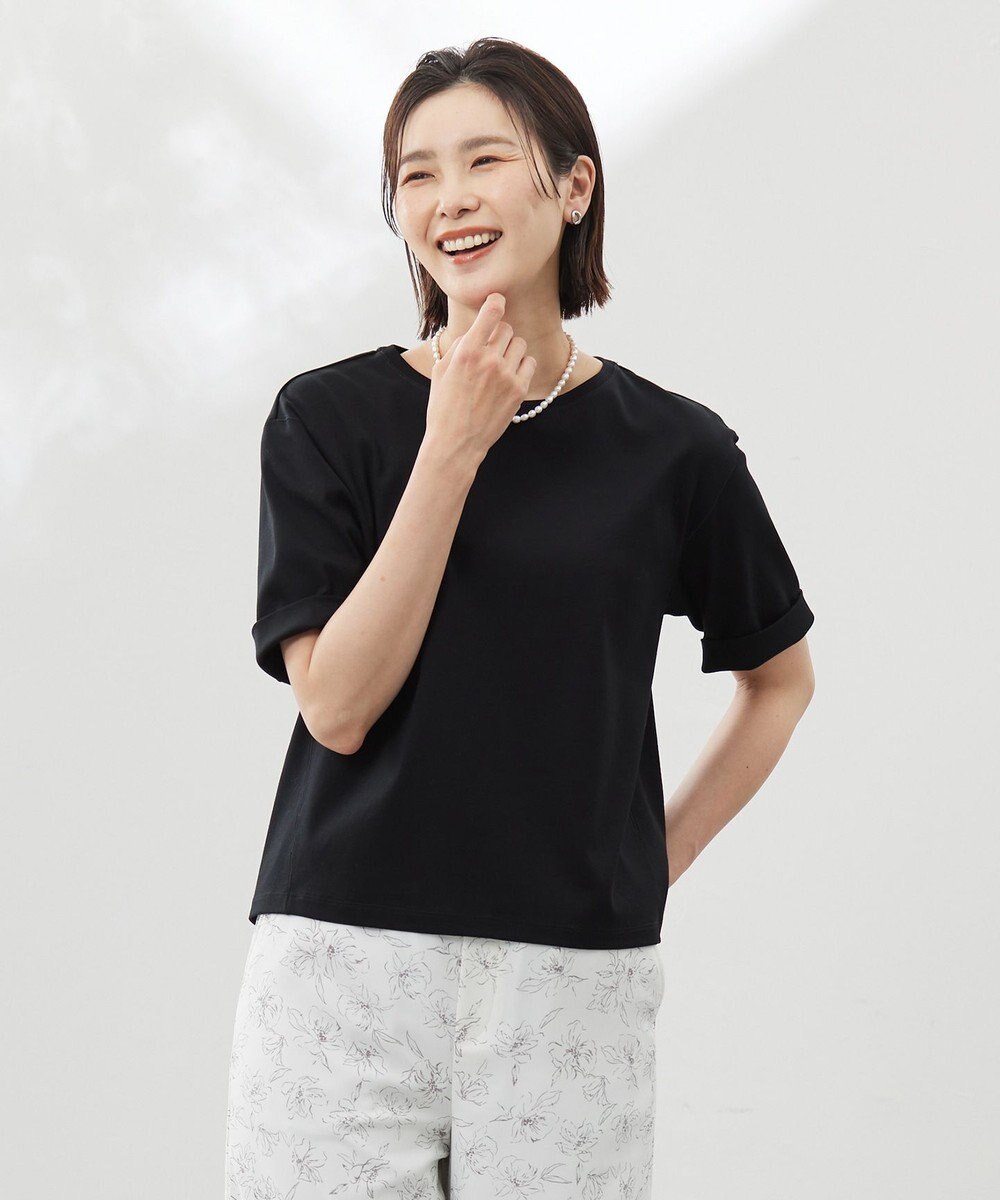 J.PRESS LADIES L 【洗える】フライスジャージー カットソー 