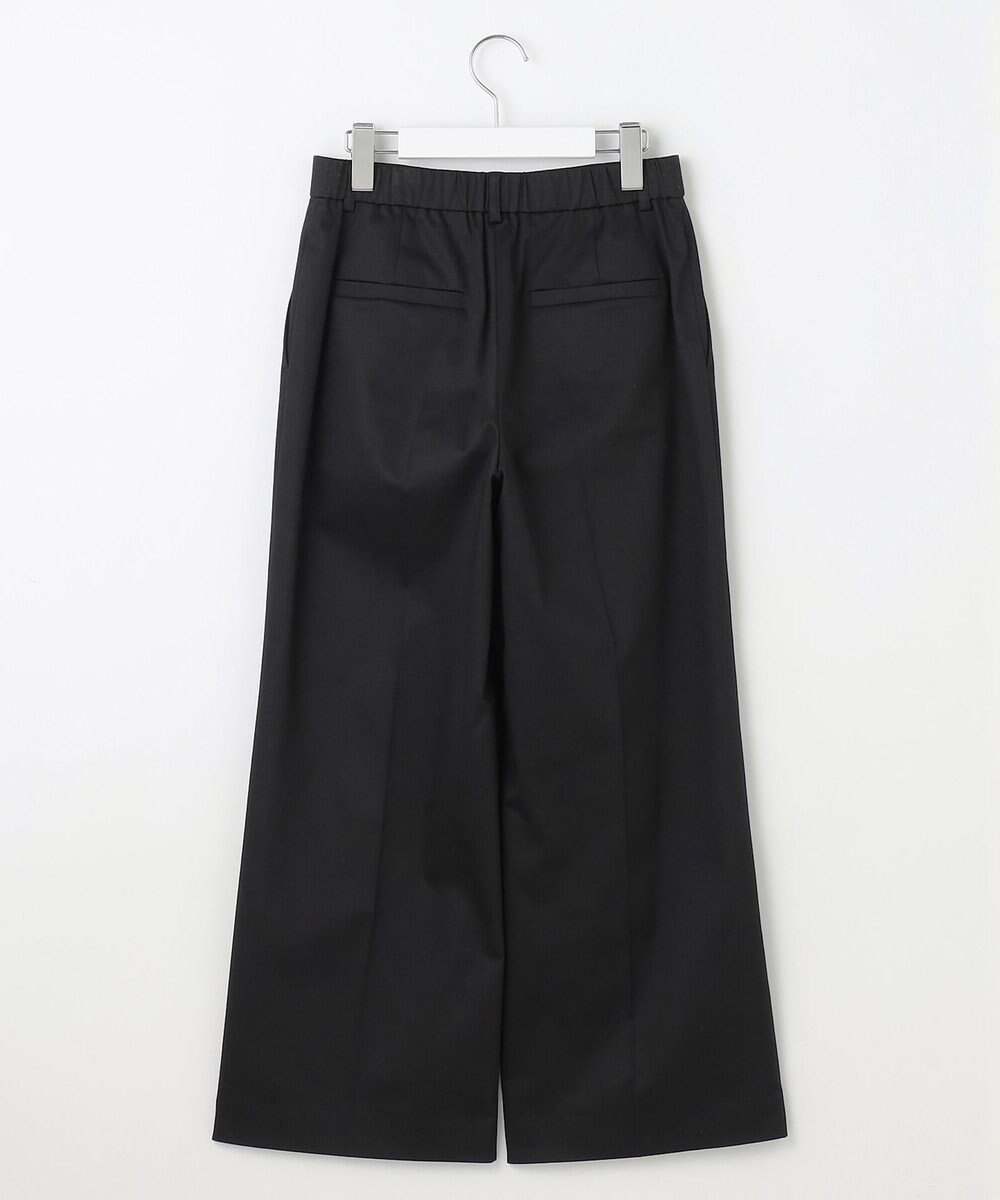 自由区 S 【UVカット・接触冷感・洗える】コットンサテンクロップド丈ワイドストレート パンツ 