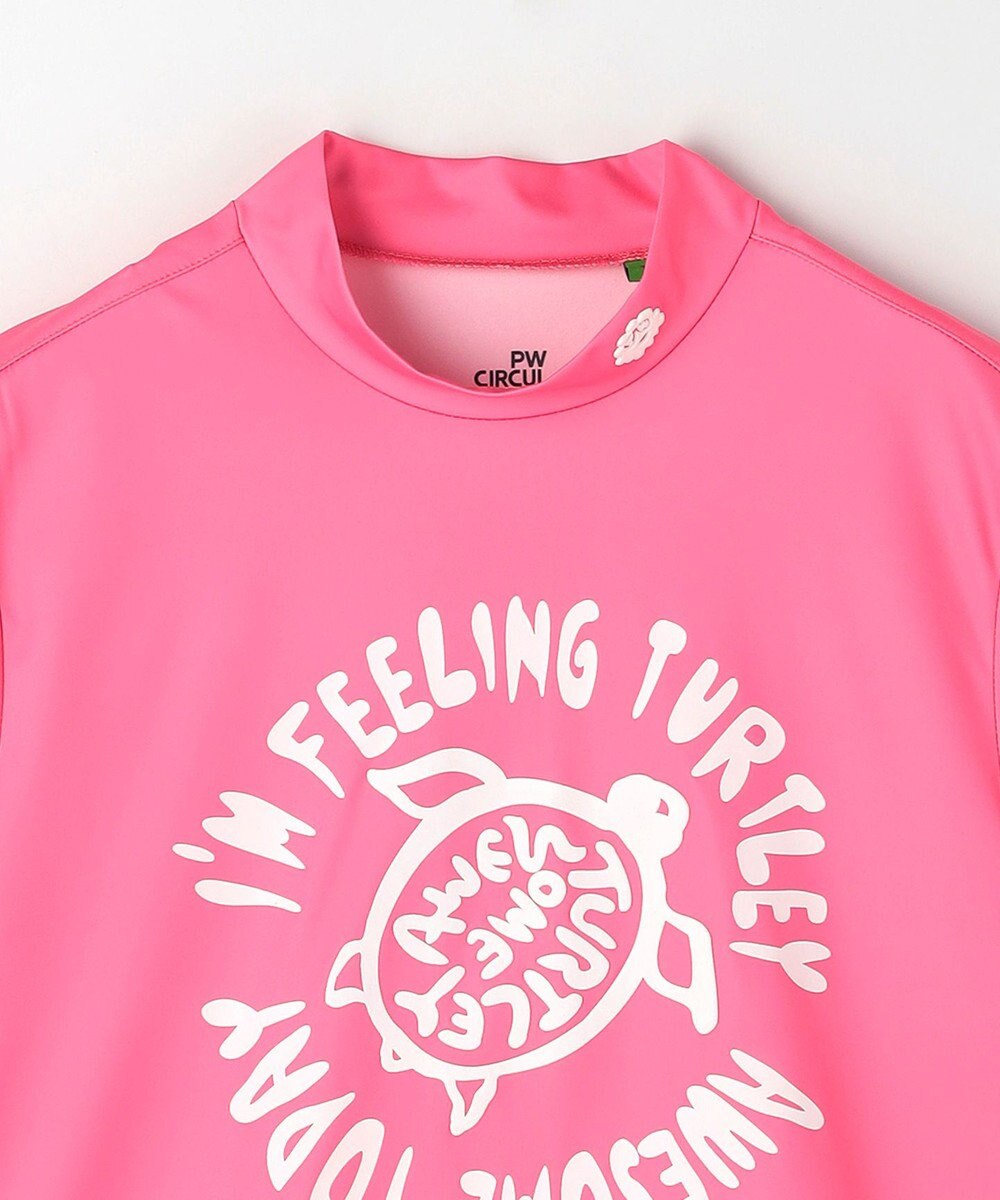 PW CIRCULUS 【WOMEN】SEA TURTLE メッシュコンビモックネックT ゴルフウェア レディース 