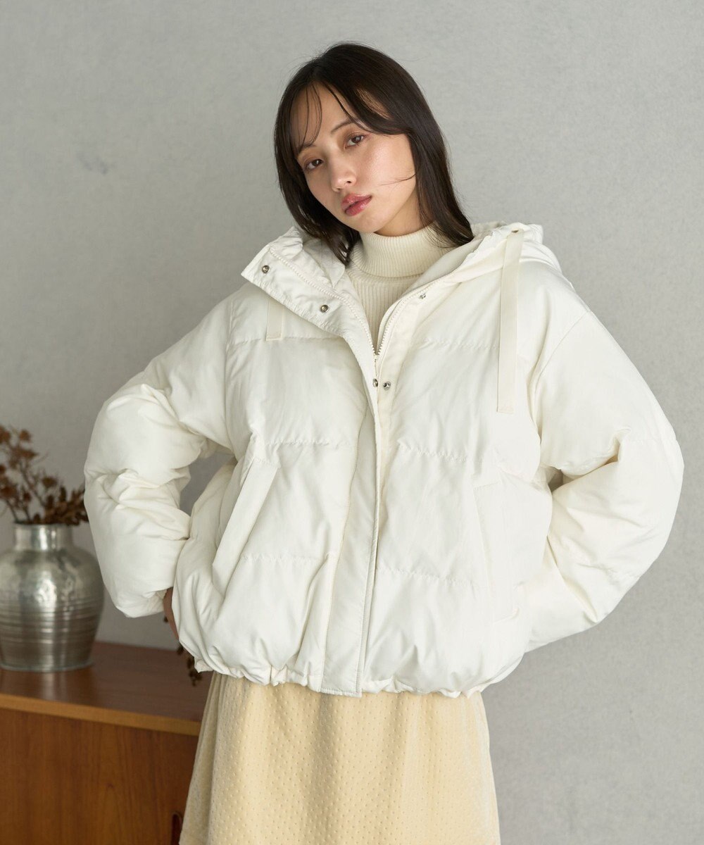 earth music&ecology フーディーパファーブルゾン 