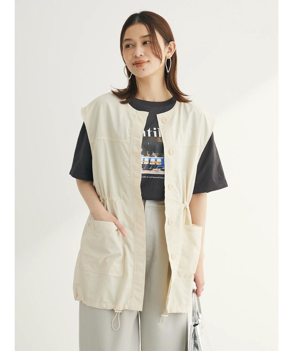 Green Parks ノーカラーミリタリーベスト 