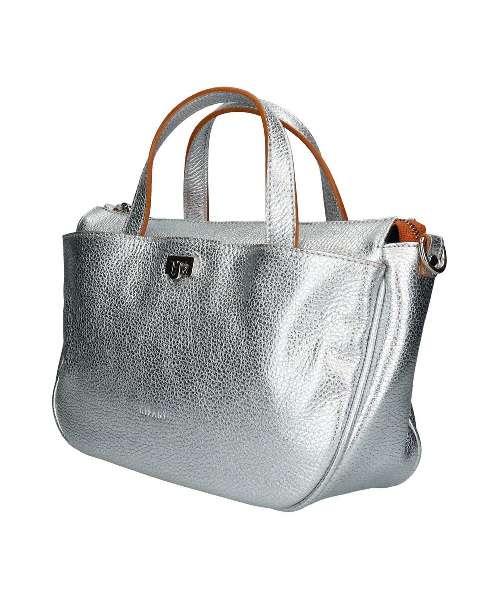 INTER-CHAUSSURES 【RIPANI】シャインシルバーレザー2WAYバッグ 