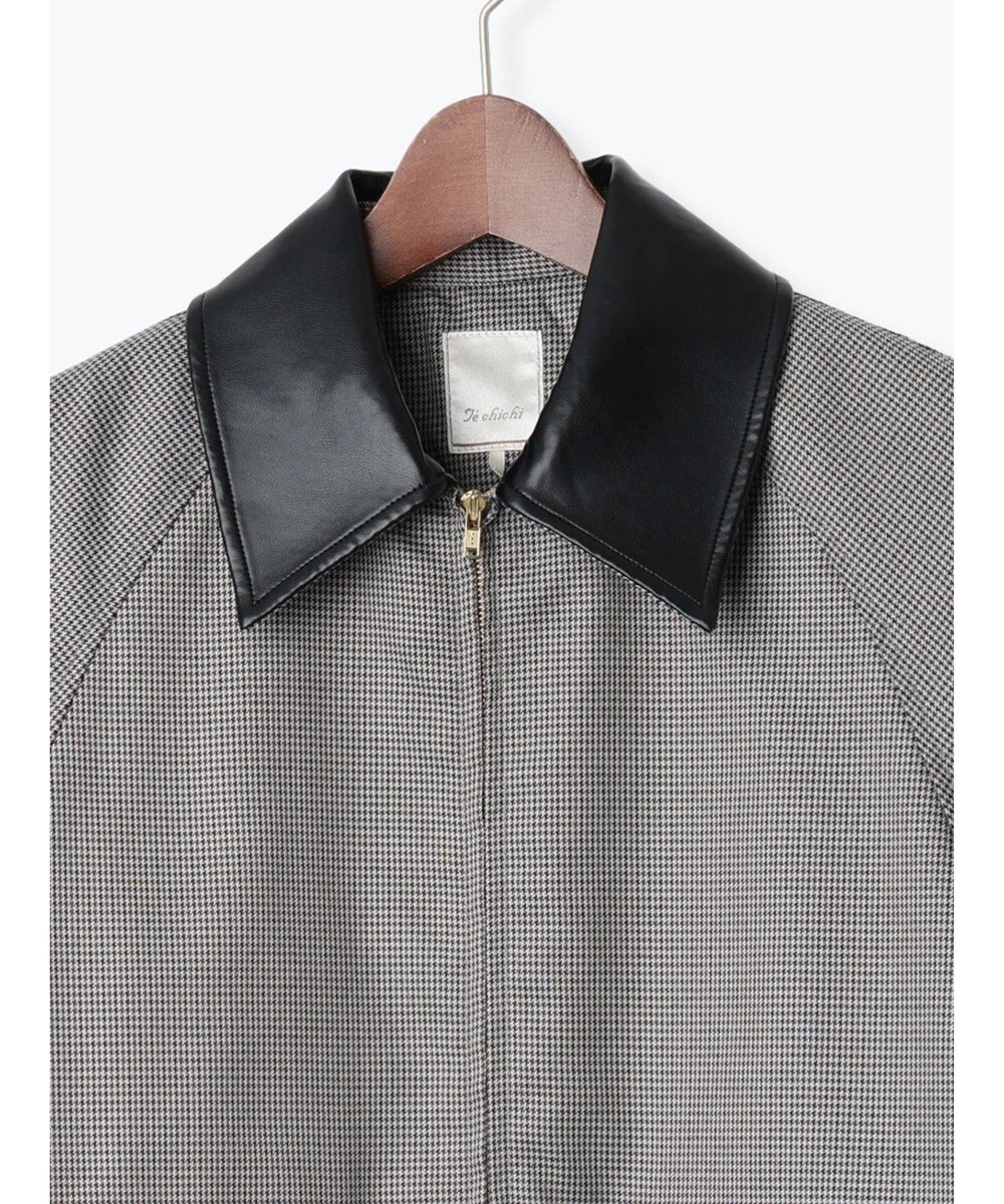 Te chichi ファブリックアソート衿付きブルゾン 