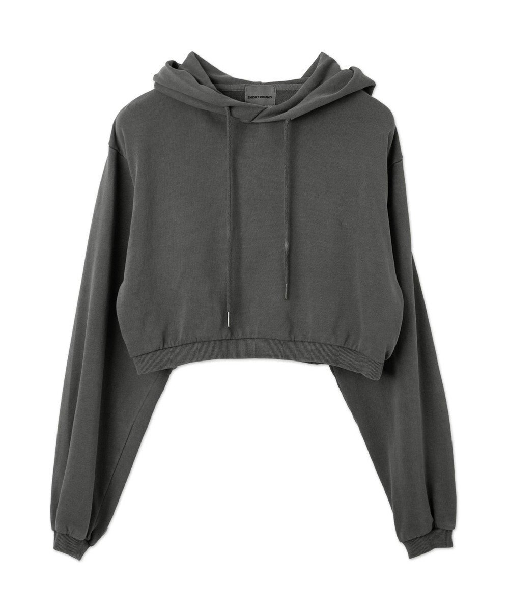 WEGO ピグメントショートグラフィックプルパーカー 