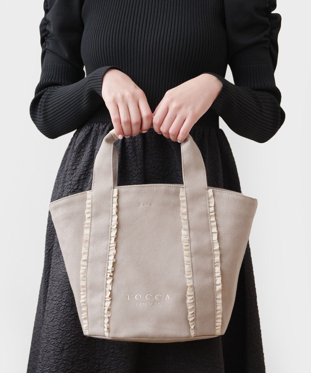 TOCCA 【八木アリサさん着用】TRILL TRIM CANVASTOTE キャンバストートバッグ 