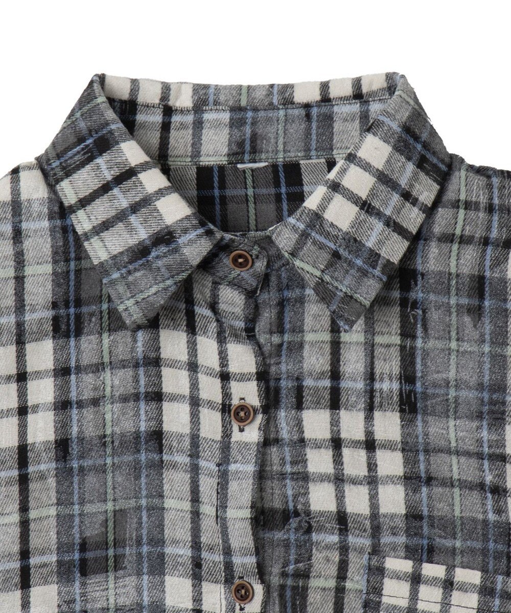WEGO オーバーサイズチェックネルシャツ 