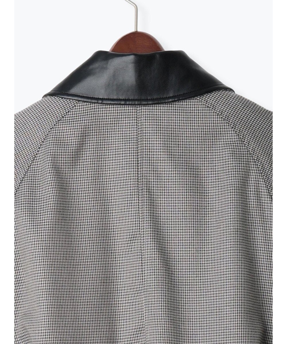 Te chichi ファブリックアソート衿付きブルゾン 