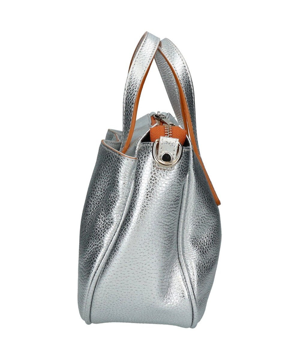 INTER-CHAUSSURES 【RIPANI】シャインシルバーレザー2WAYバッグ 