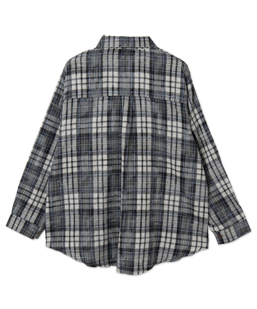 WEGO オーバーサイズチェックネルシャツ 