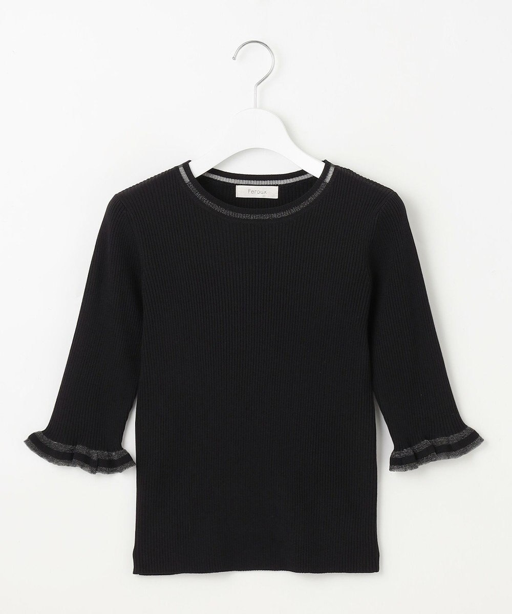 Feroux シアートリム リブニット 