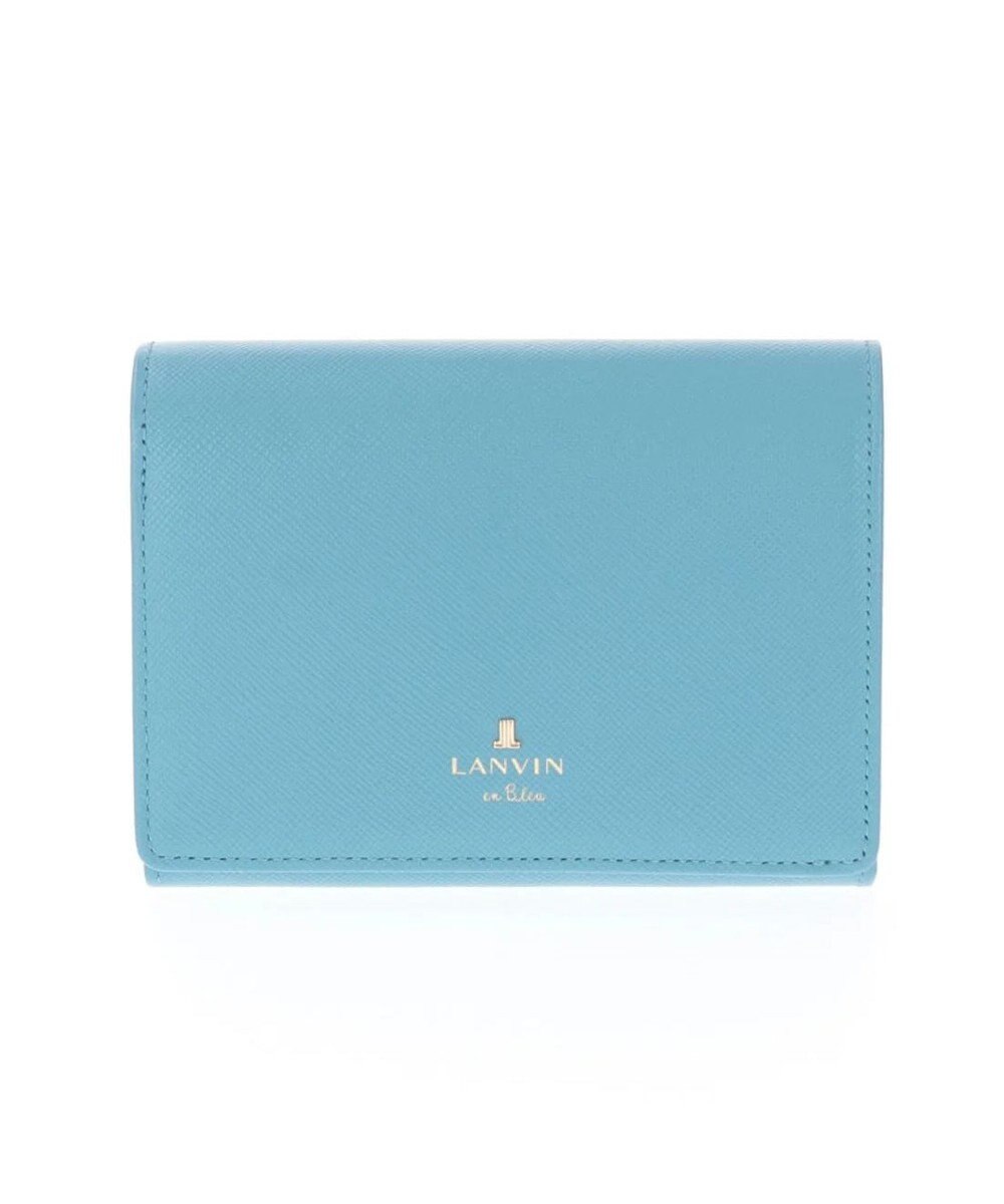 LANVIN en Bleu リュクサンブールカラー 二つ折り被せ財布 