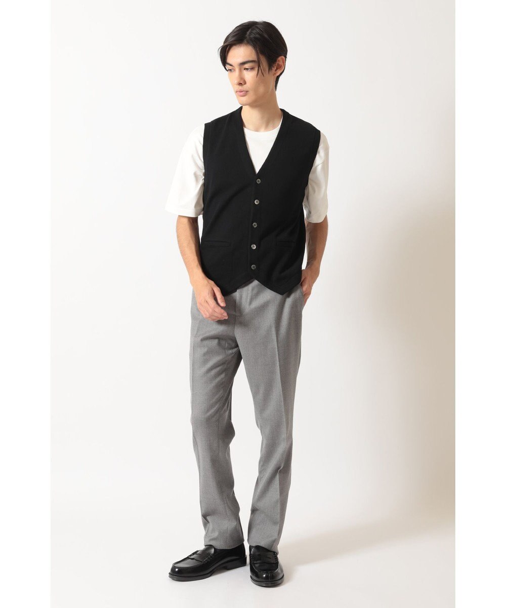 DAKS スーパーファインメリノ コンビネーションニットベスト 