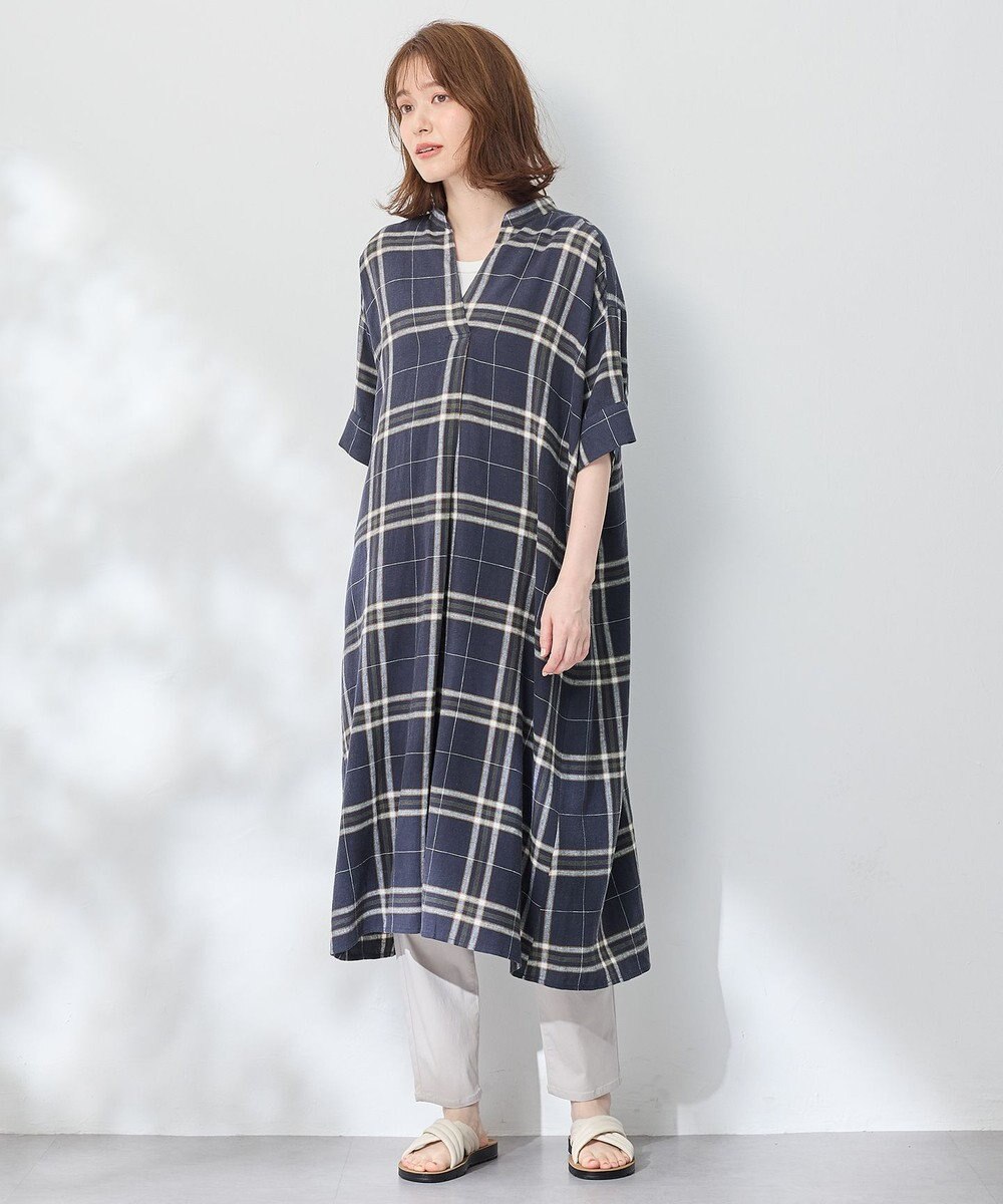 ANY L フレンチリネンシャツワンピース 