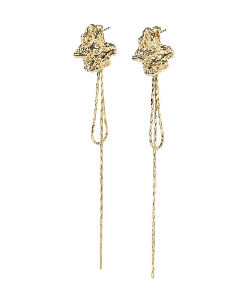 YECCA VECCA ニュアンスメタルチェーンピアス 