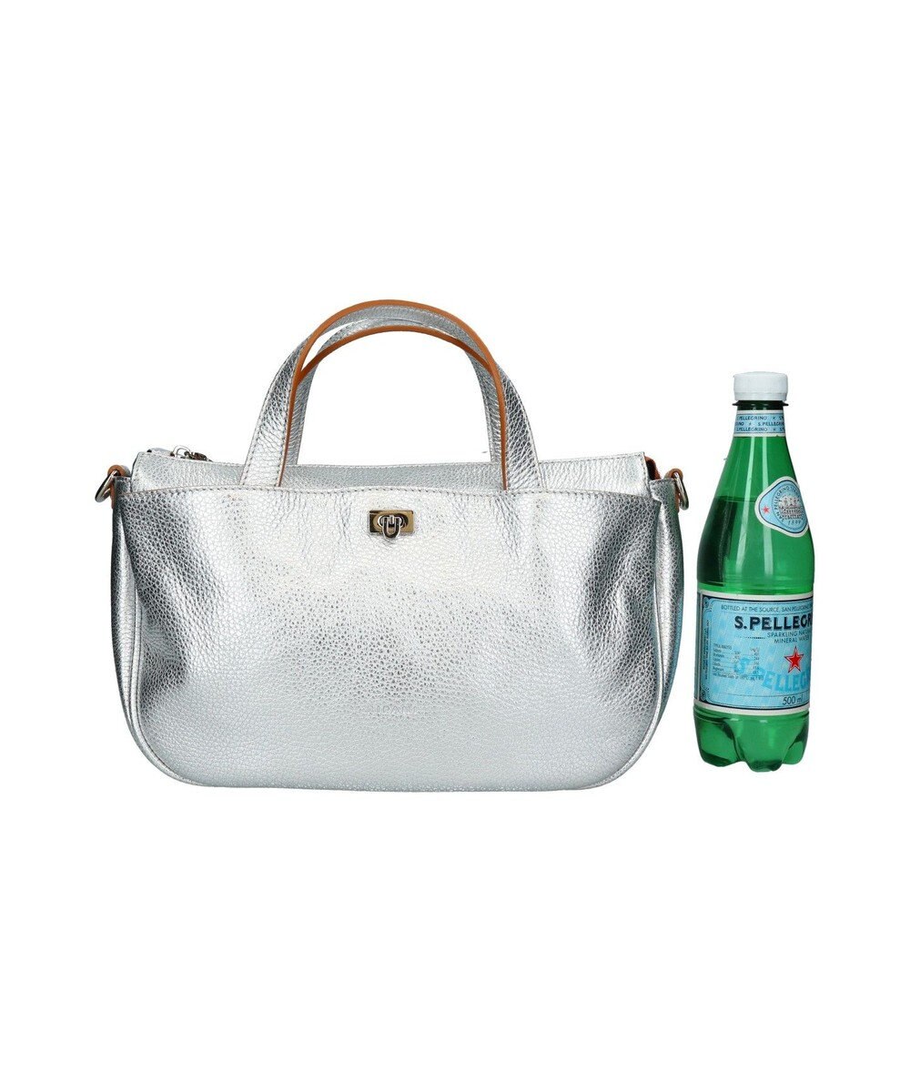 INTER-CHAUSSURES 【RIPANI】シャインシルバーレザー2WAYバッグ 