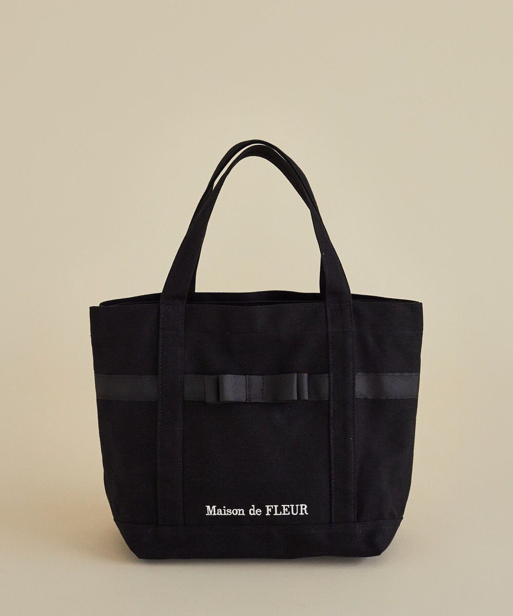 Maison de FLEUR マルチポケット帆布トートSバッグ 