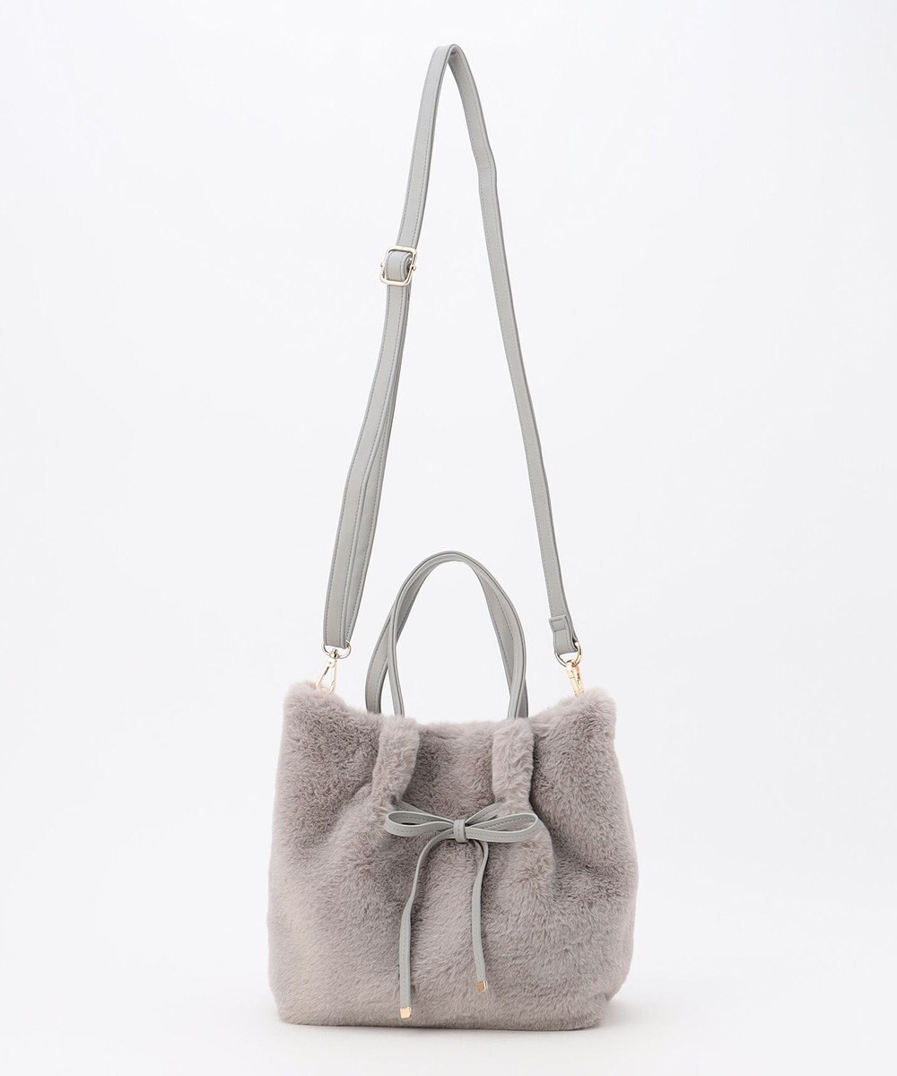 ANY SIS 【2WAY】フェイクファーリボン バッグ 