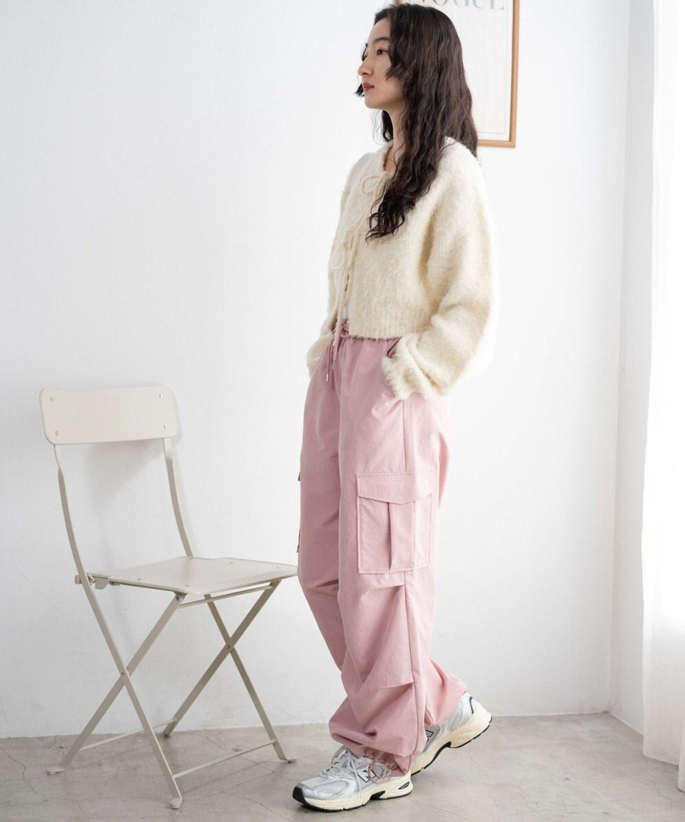 WEGO 【ウエストゴム】イージーパラシュートカーゴパンツ 