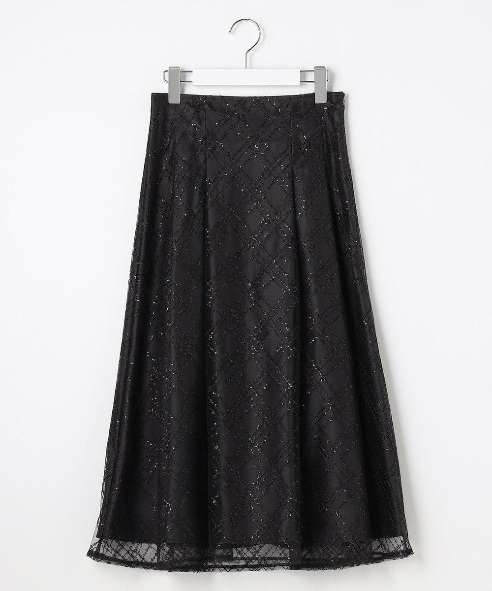 Feroux きらめきチェックフレア スカート 