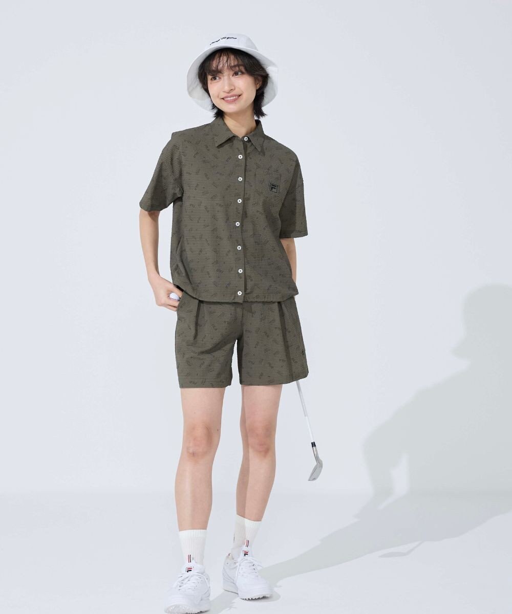 FILA GOLF／marie claire 【FILA GOLF】 ブランドロゴプリント半袖シャツ 