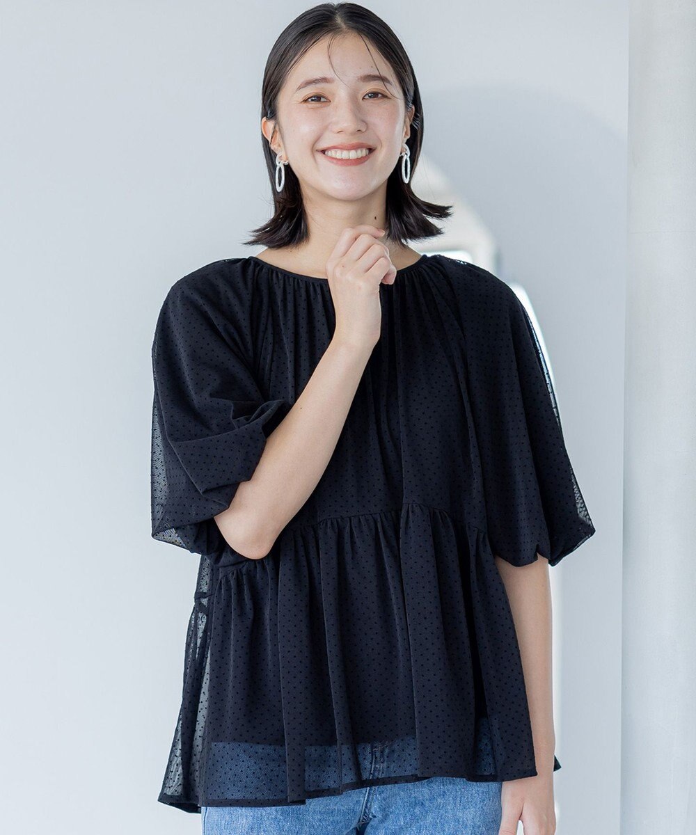 組曲 チュールティアード ブラウス 