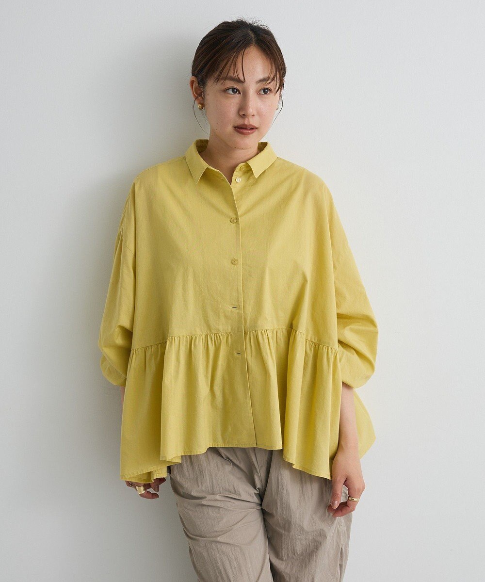 CRAFT STANDARD BOUTIQUE ペプラム長袖ブラウス 