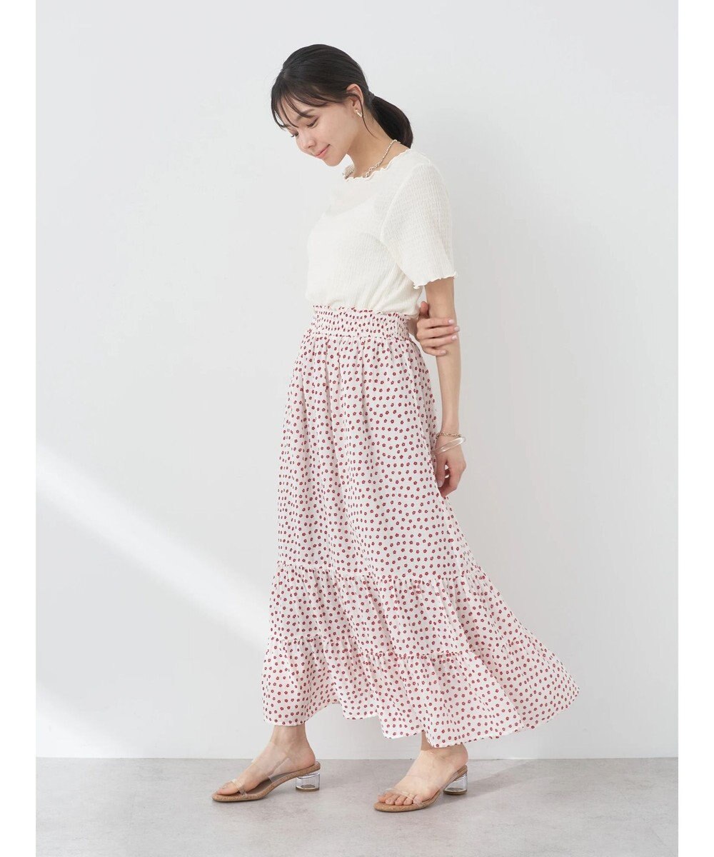 earth music&ecology ちょっとレトロなティアードスカート 