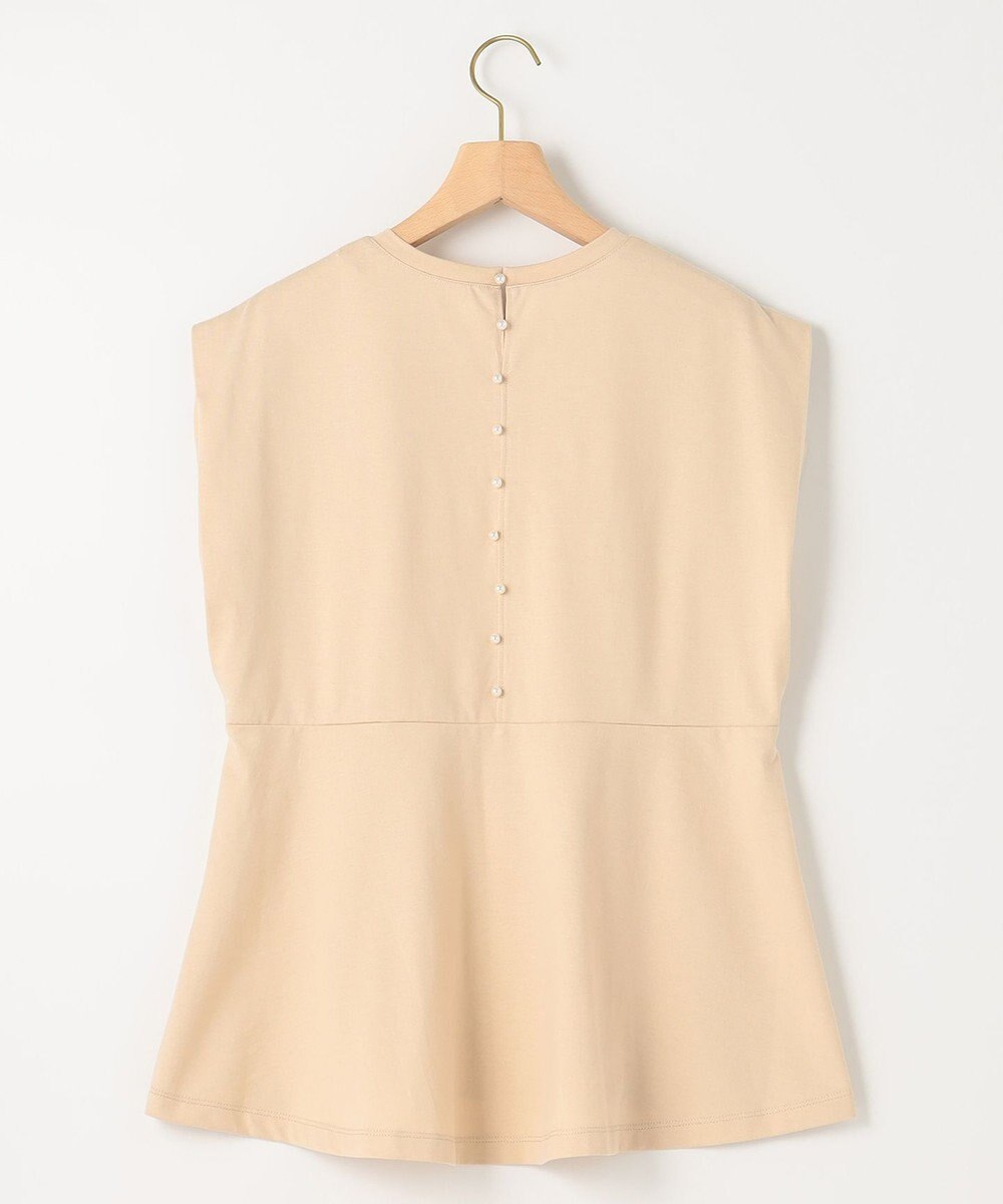 組曲 S 【洗える】バックパールフレアカットソー 