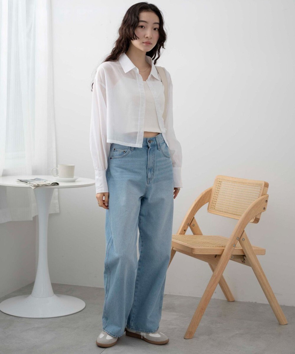 WEGO 【シワになりにくい】シアーショートシャツ 