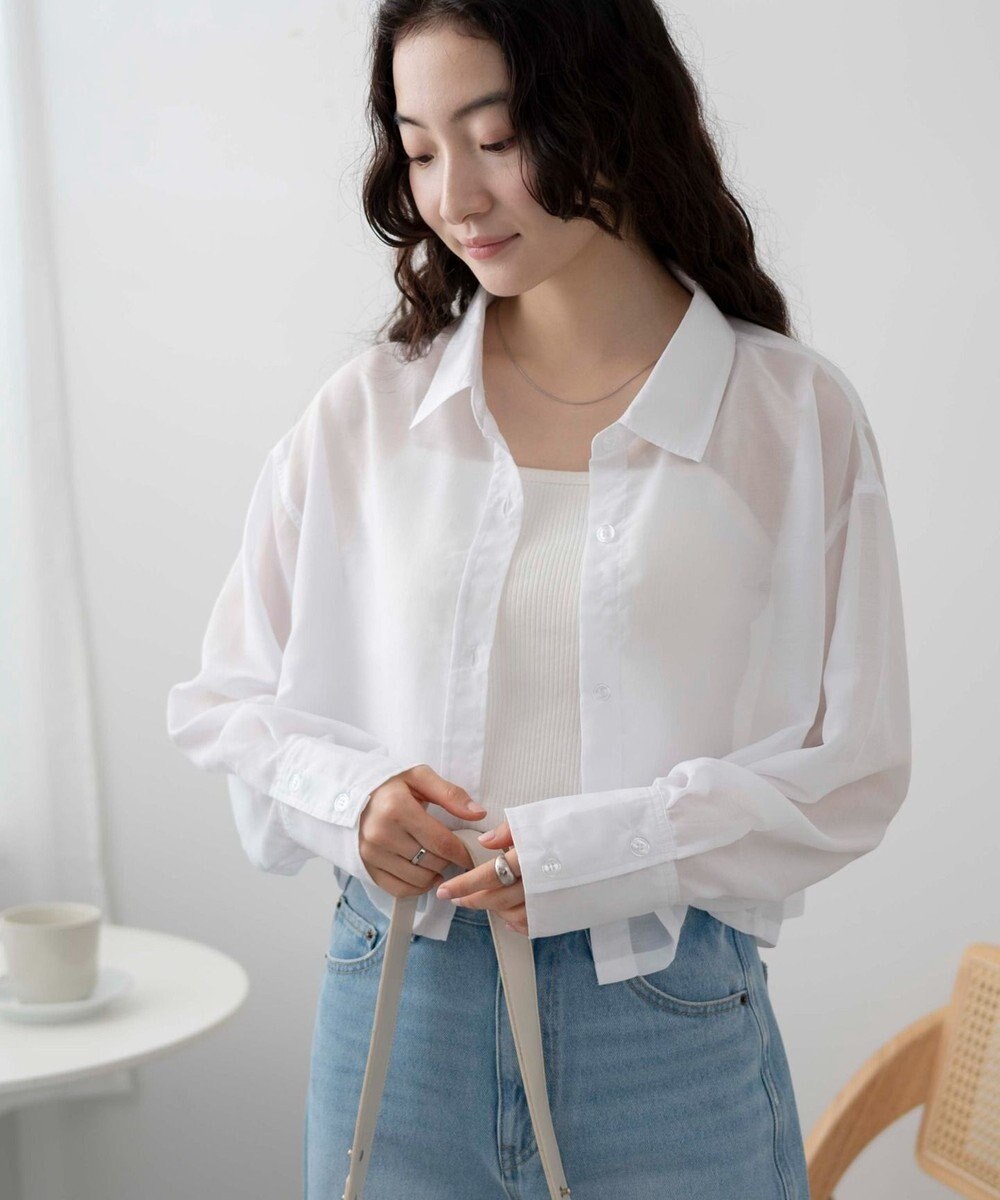 WEGO 【シワになりにくい】シアーショートシャツ 