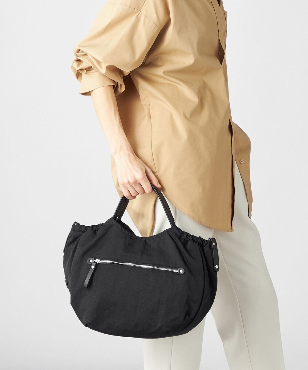 LA BAGAGERIE 【MONICA】サイドギャザー2WAYトートバッグ Mサイズ 