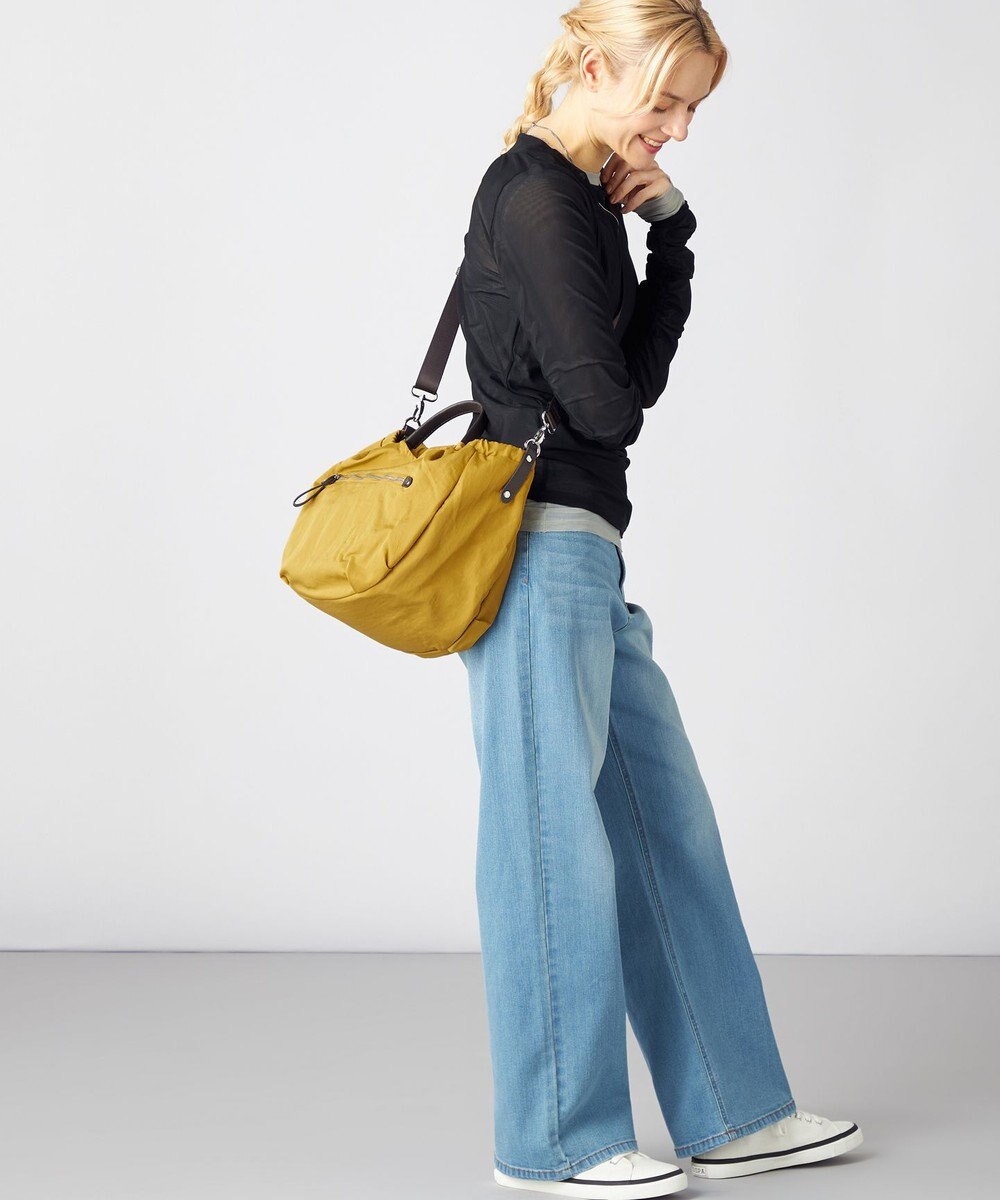 LA BAGAGERIE 【MONICA】サイドギャザー2WAYトートバッグ Mサイズ 