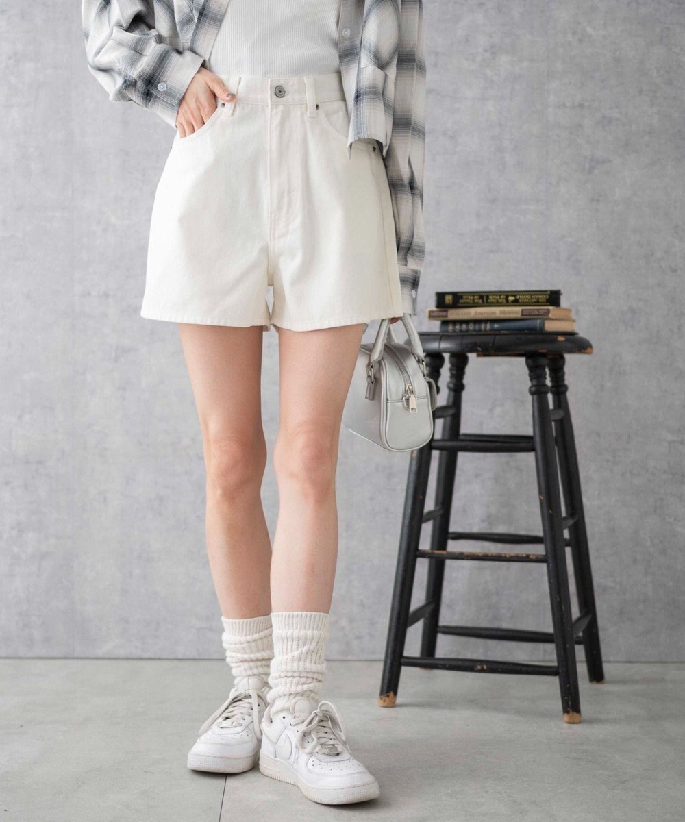 WEGO 台形デニムショートパンツ 