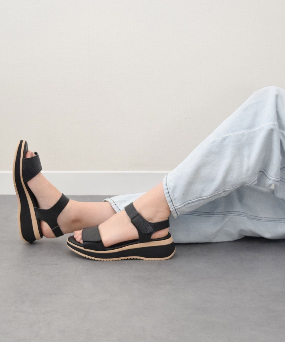 INTER-CHAUSSURES 【Oh my Sandals】ベルクロローヒールサンダル 
