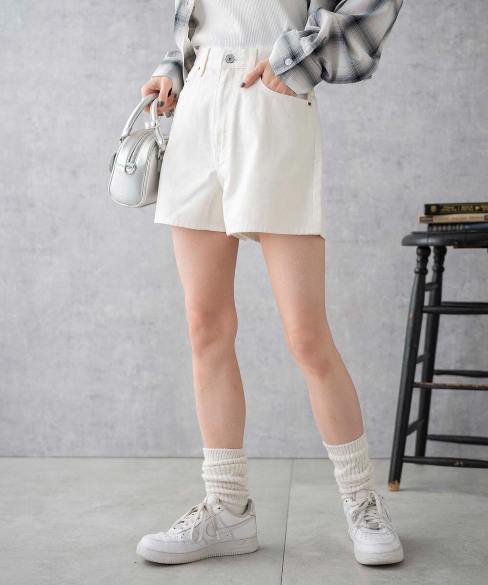 WEGO 台形デニムショートパンツ 