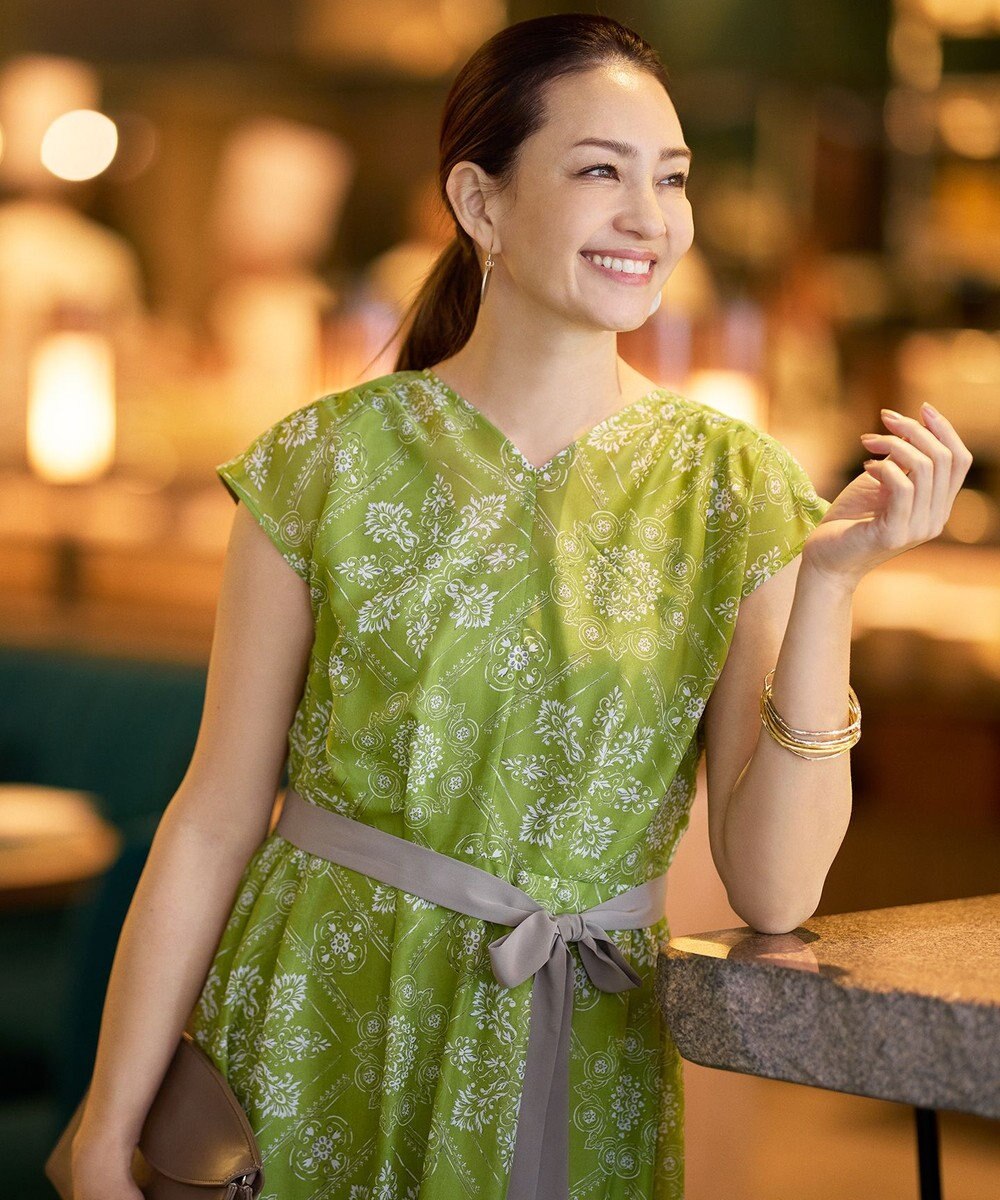 自由区 S 【カタログ掲載】ロータスタイルプリント ワンピース 