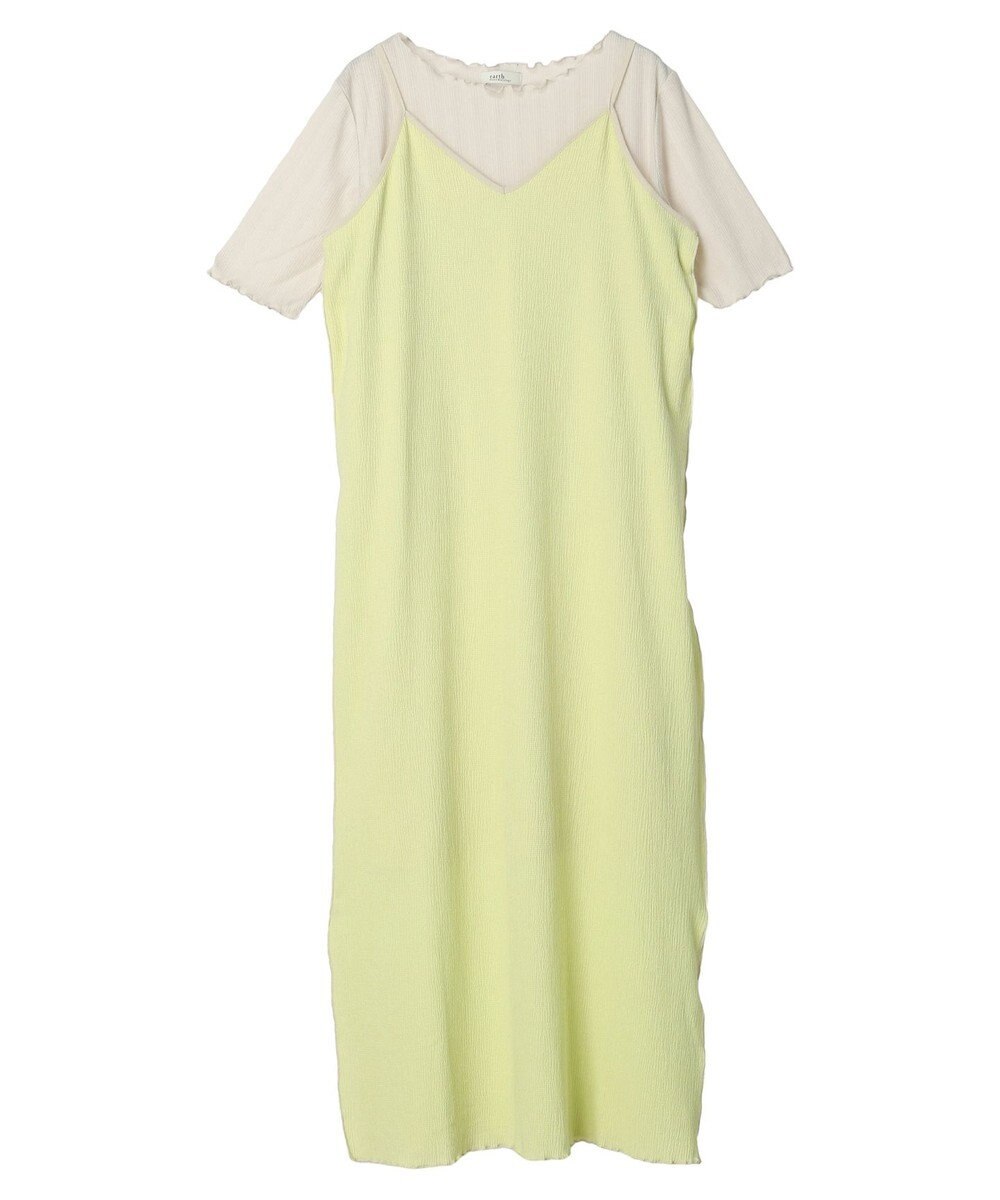 earth music&ecology ＳＥＴ２点配色キャミワンピース＋メローインナー 