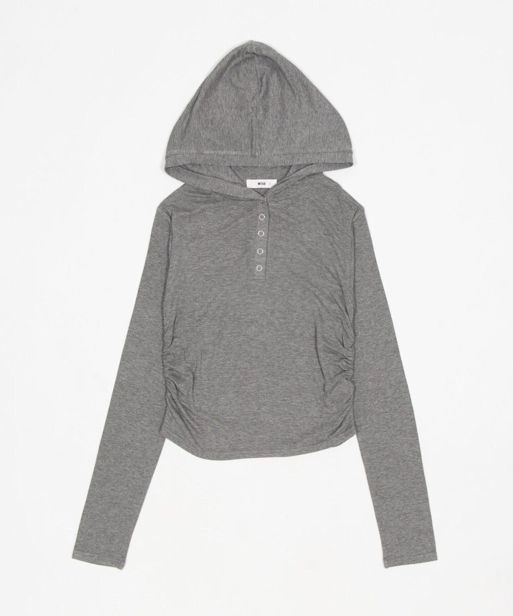 WEGO ヘンリーネックフードロンT 